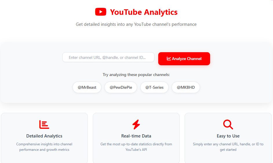 Free Youtube Analytics Tool