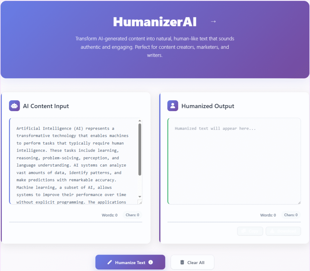 HumanizerAI Tool
